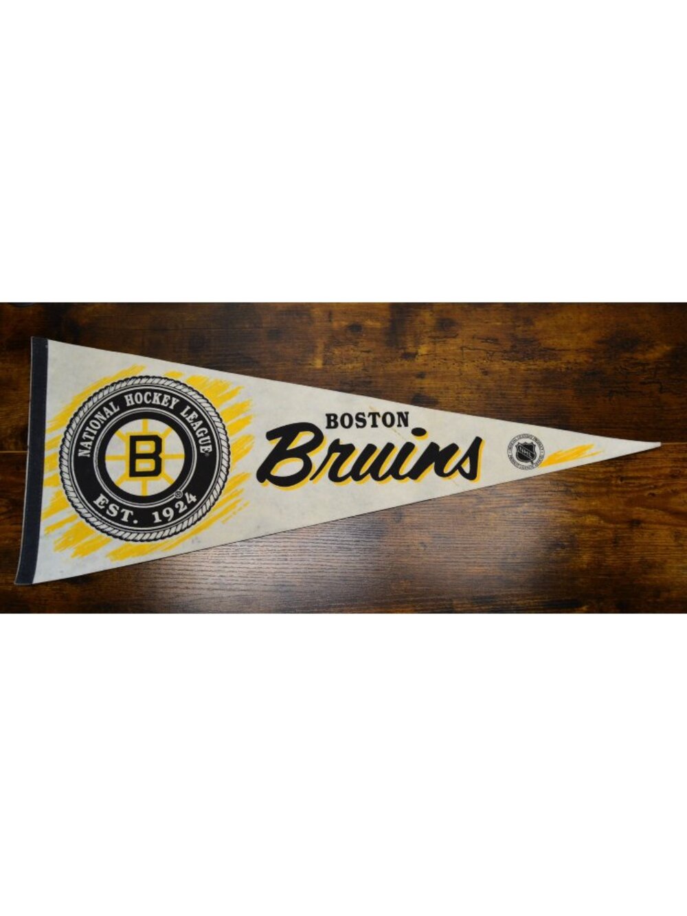 Vintage Boston Bruins NHL Pennant Hockey Memorabilia 30 inches